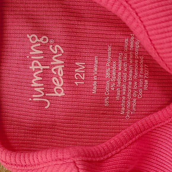 OKIE DOKIE AND JUMPING BEANS GIRLS BUNDLE OF 3 SHIRTS/TANKS SIZE 12 MONTHS - Picture 9 of 14